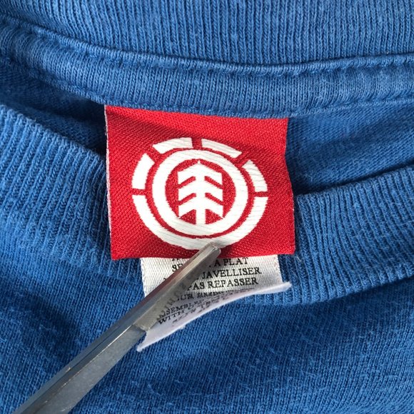 Vintage Element Skateboards Shirt Men's Large Blue Faded NYC New York City Logo - Picture 6 of 9